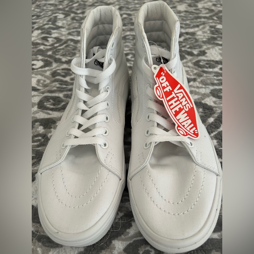 Brand New All White Vans High Tops